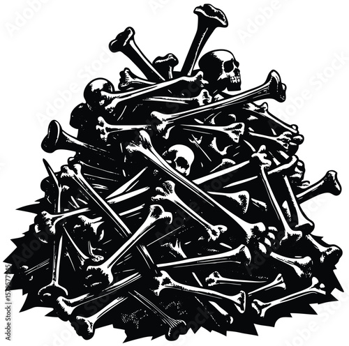 Hammer and set of metal nails isolated on white background for construction and carpentry work