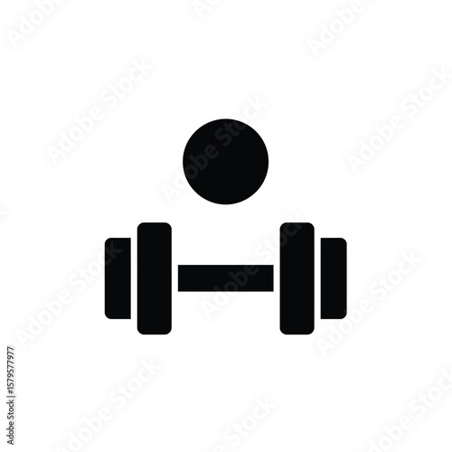 Dumbbell Icon - Fitness, Strength, Bodybuilding, Exercise Equipment
