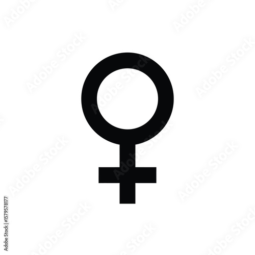 Female Gender Symbol Icon - Representation of Feminism, Gender Equality, and Women's Empowerment