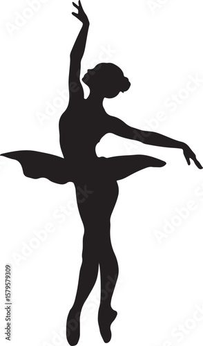 Elegant ballerina performing graceful dance ballet dancer