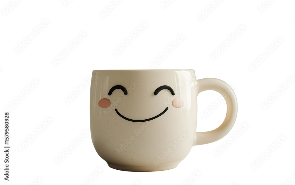 Playful animated coffee cup with expressive steam and joyful cartoon features isolated on transparent background PNG Playful animated coffee cup with expressive steam and joyful cartoon features isolated on transparent background PNG