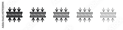 Thickness icon in web style. Vector illustration. Eps10