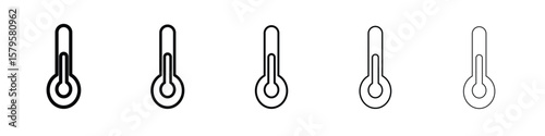 Thermometer icon in web style. Vector illustration. Eps10