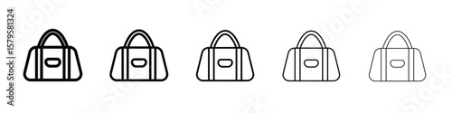 Sports bag icon in web style. Vector illustration. Eps10