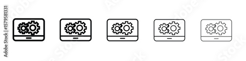 Software icon in web style. Vector illustration. Eps10