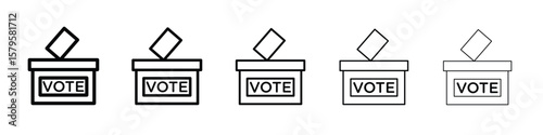 Referendum icon in web style. Vector illustration. Eps10