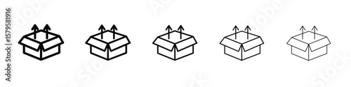 Product release icon in web style. Vector illustration. Eps10