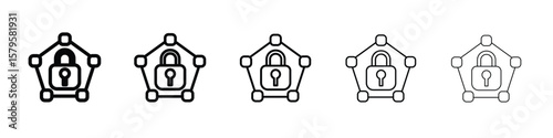 Private network icon in web style. Vector illustration. Eps10
