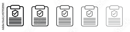 Policy icon in web style. Vector illustration. Eps10
