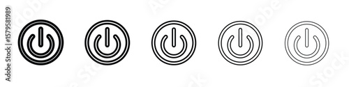 Power icon in web style. Vector illustration. Eps10