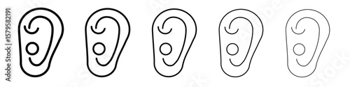 Otitis icon in web style. Vector illustration. Eps10
