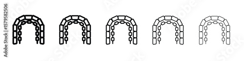 Lingual braces icon in web style. Vector illustration. Eps10