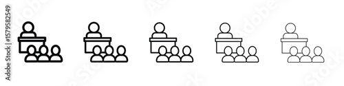 Lecture icon in web style. Vector illustration. Eps10