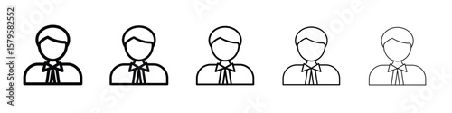 Lawyer icon in web style. Vector illustration. Eps10