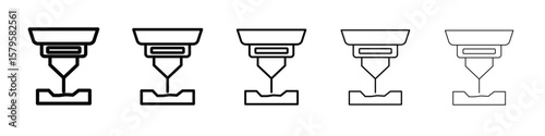 Laser machine icon in web style. Vector illustration. Eps10