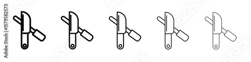 Knife sharpener icon in web style. Vector illustration. Eps10