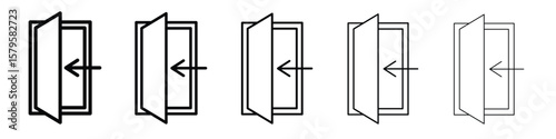 Inside icon in web style. Vector illustration. Eps10