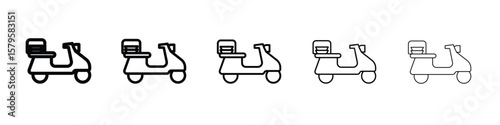 Food delivery icon in web style. Vector illustration. Eps10