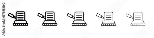 Floor sanding machine icon in web style. Vector illustration. Eps10