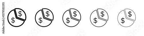Dividend yield icon in web style. Vector illustration. Eps10