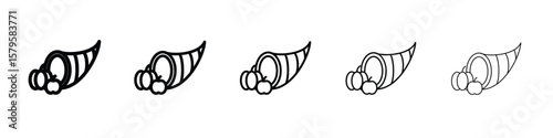 Cornucopia icon in web style. Vector illustration. Eps10
