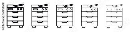 Copier icon in web style. Vector illustration. Eps10