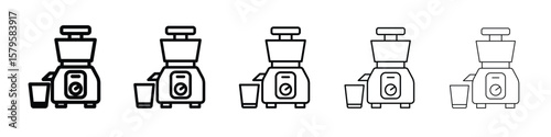 Cold pressed juicer icon in web style. Vector illustration. Eps10