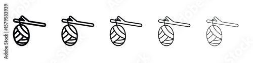 Cocoon icon in web style. Vector illustration. Eps10