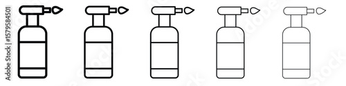 Blowtorch icon in web style. Vector illustration. Eps10