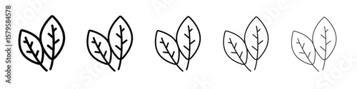 Basil icon in web style. Vector illustration. Eps10