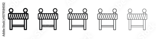 Barrier icon in web style. Vector illustration. Eps10