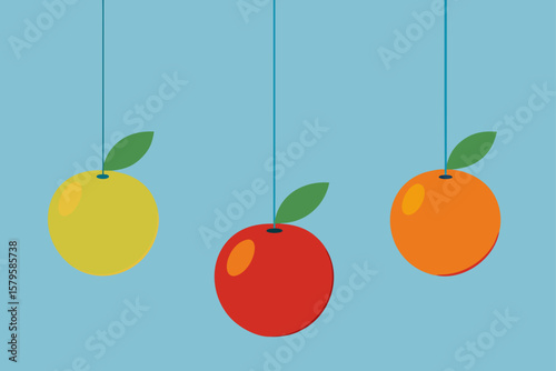 vector illustration of an orange fruit