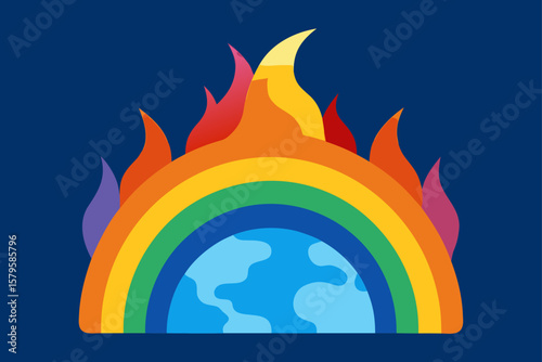 family in the fireplace