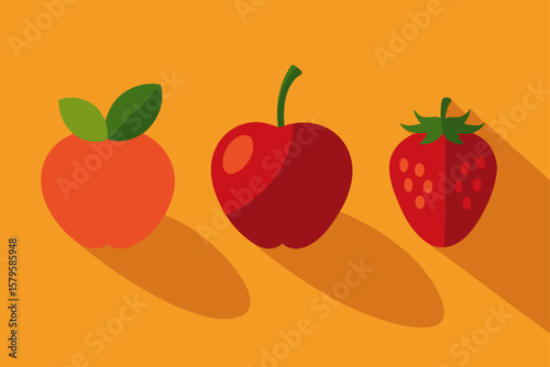 vector illustration of a strawberry