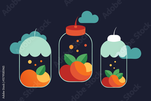 vector illustration of a bottle of juice