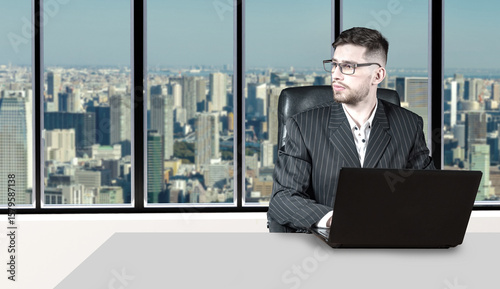 Businessman in formal suit ...