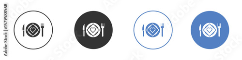 Wedding dinner icon concept. solid style icon designs for website, app, UI.