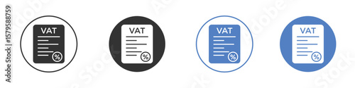 Value added tax VAT icon concept. solid style icon designs for website, app, UI.