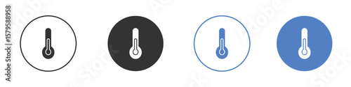 Thermometer icon concept. solid style icon designs for website, app, UI.