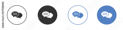 Text chat icon concept. solid style icon designs for website, app, UI.