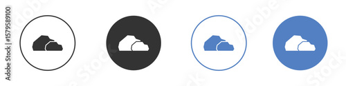 Stone icon concept. solid style icon designs for website, app, UI.