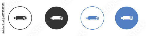 Salami icon concept. solid style icon designs for website, app, UI.
