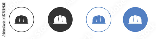 Safety helmet icon concept. solid style icon designs for website, app, UI.