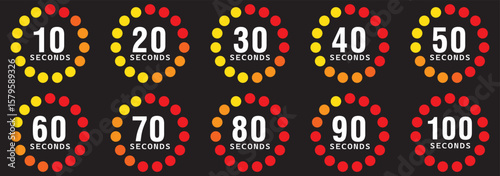 Collection of loading icons featuring various load bars and circular indicators. Vector illustration.