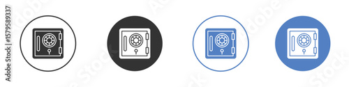 Safe icon concept. solid style icon designs for website, app, UI.