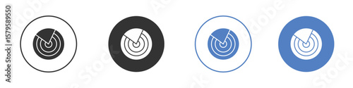 Radar detection icon concept. solid style icon designs for website, app, UI.
