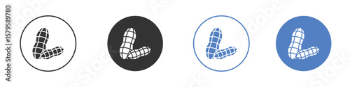 Peanut icon concept. solid style icon designs for website, app, UI.