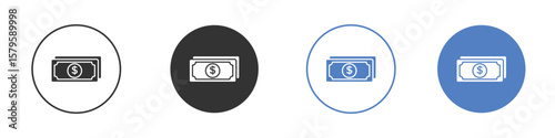 Money icon concept. solid style icon designs for website, app, UI.