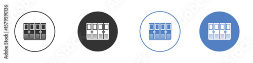 Lockers icon concept. solid style icon designs for website, app, UI.