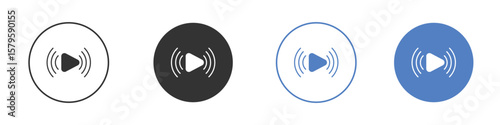 Livestream icon concept. solid style icon designs for website, app, UI.